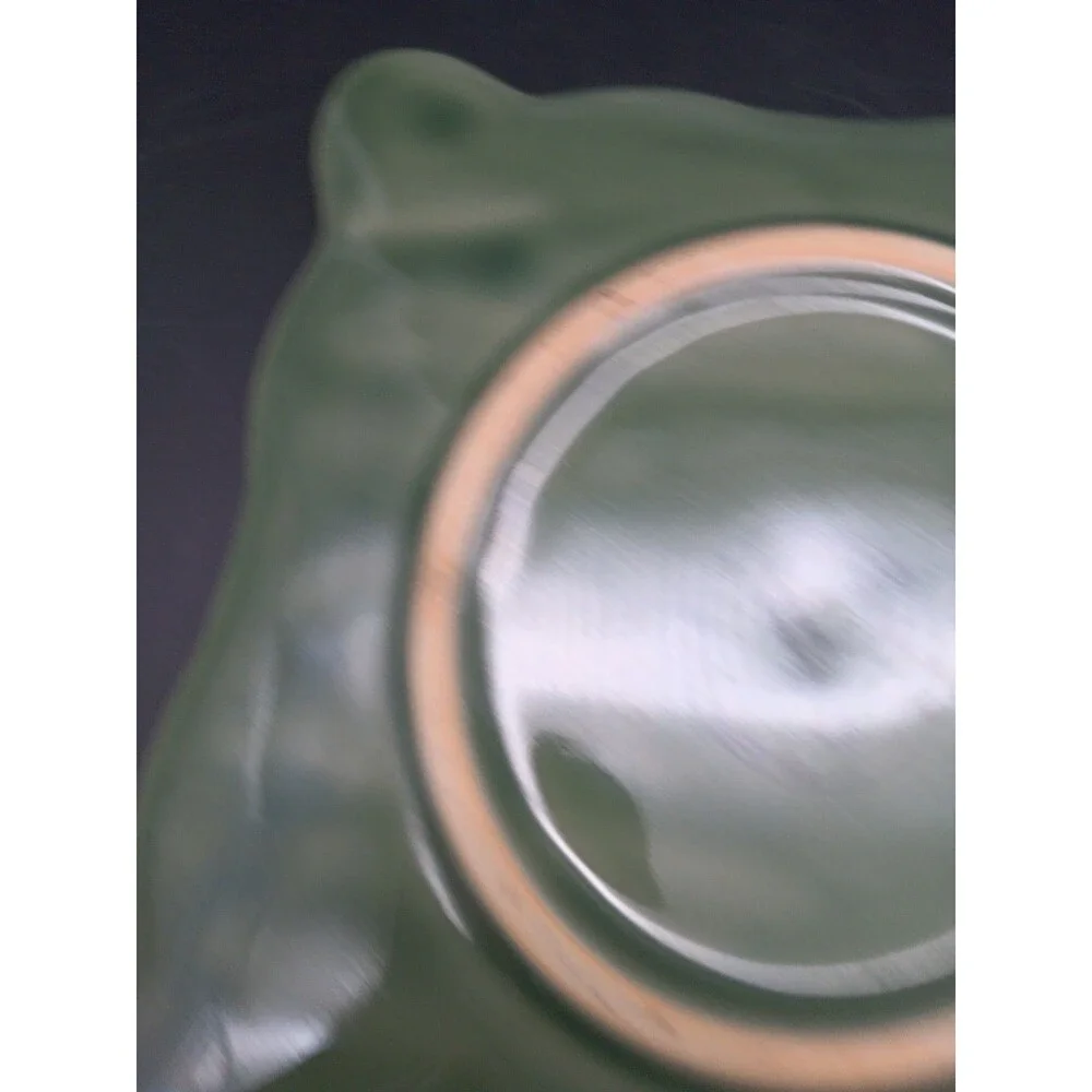 California Pantry Classic Ceramic Square Plate Green Trivet 6 inch trinket dish